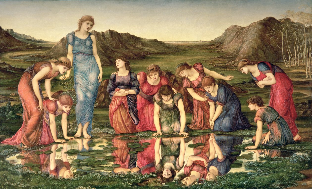 O espelho de Vênus, 1870-76 de Edward Burne Jones