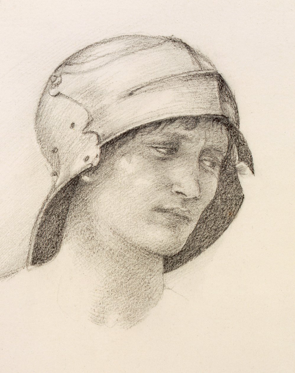 Mulher, em, chapéu, detalhe, de, um, sketchbook de Edward Burne Jones