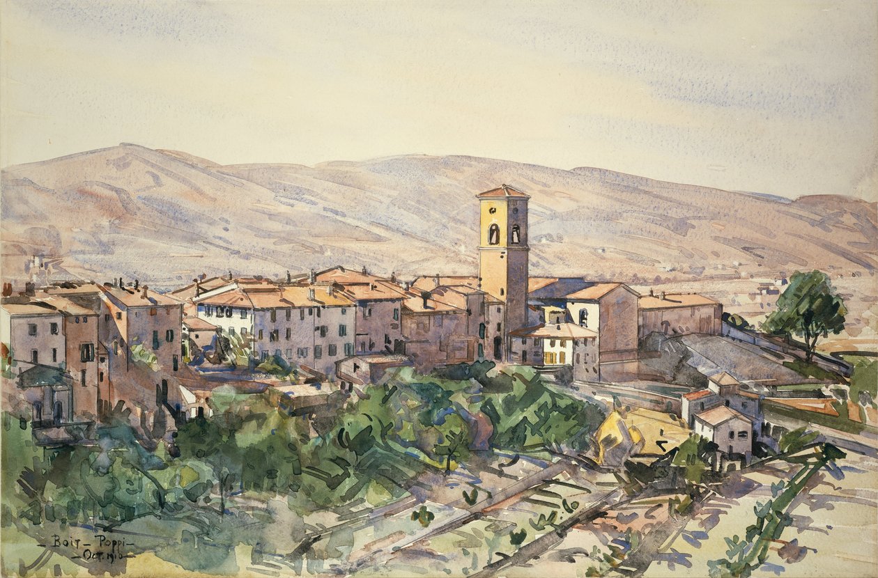 Poppi no Casentino, Toscana de Edward Darley Boit