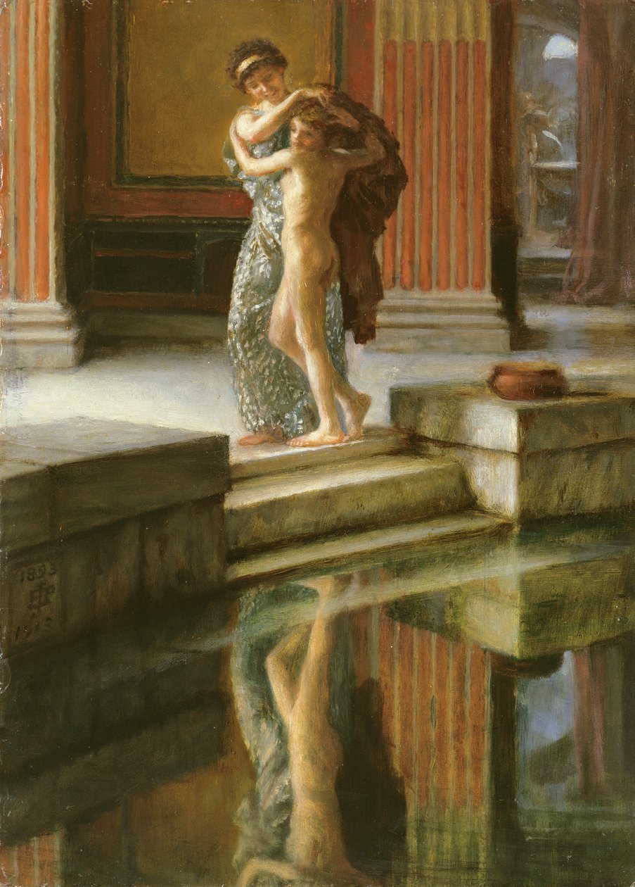 Medos Ociosos, esboço de óleo, 1893-1913 de Edward John Poynter