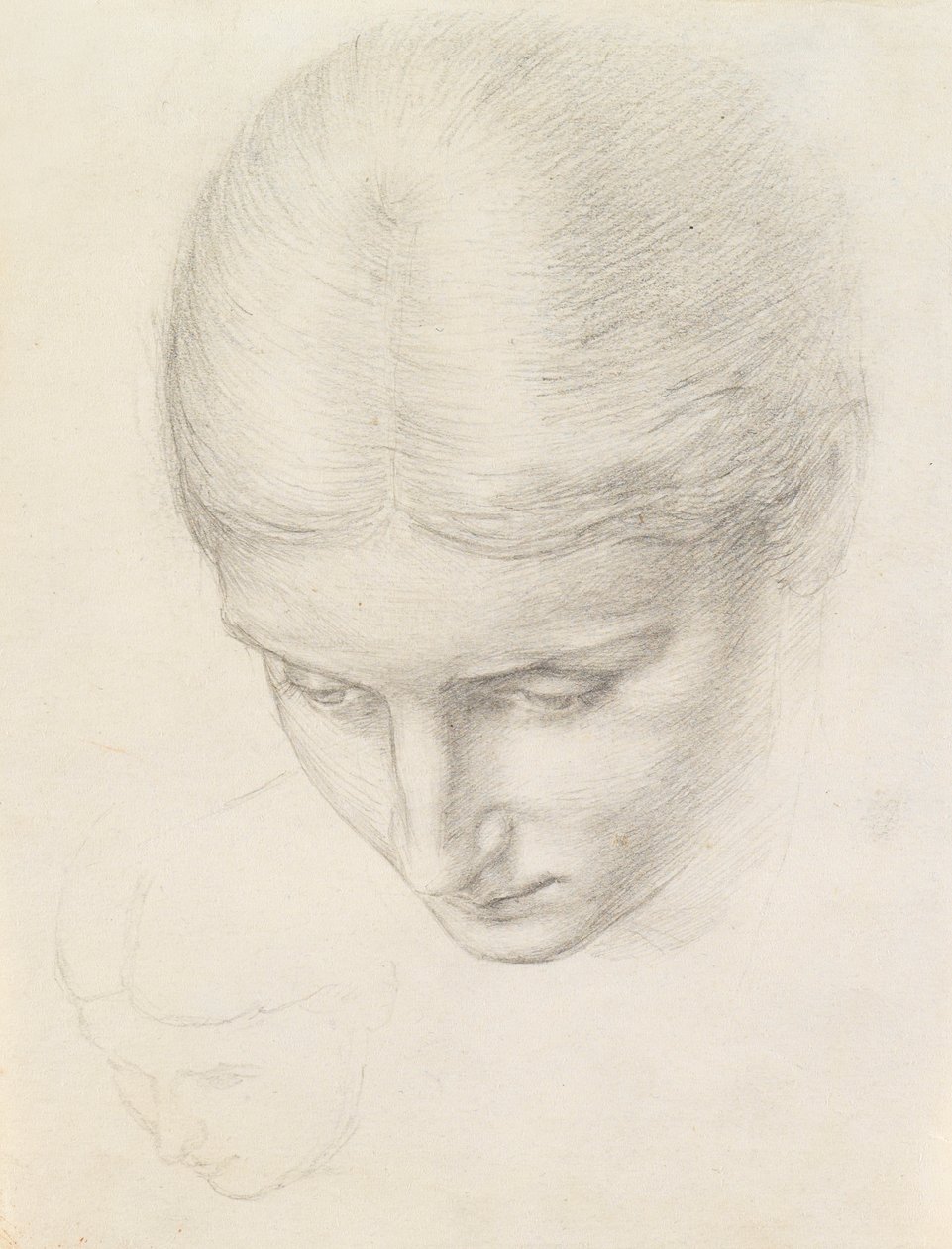 Estudo de uma mulher. c.1868-71 de Edward John Poynter