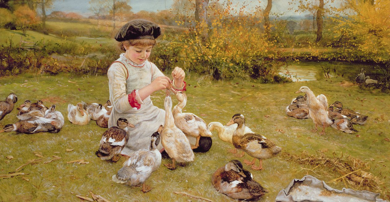 Alimentando os patos de Edward Killingworth Johnson