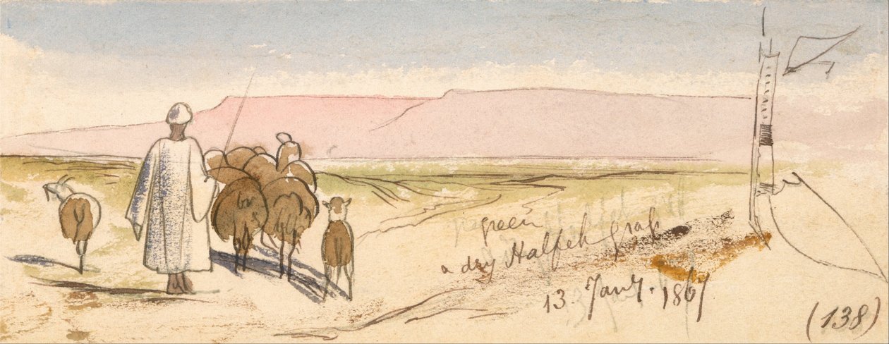 Um seco Halfeh Grass de Edward Lear