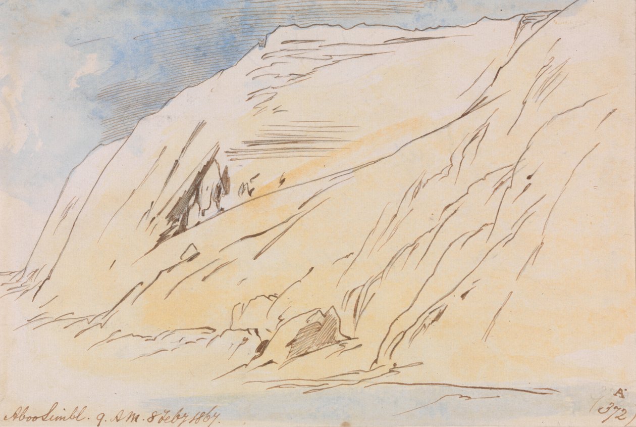 Abu Simbel, 9h00, 8 de fevereiro de 1867 (372A) de Edward Lear