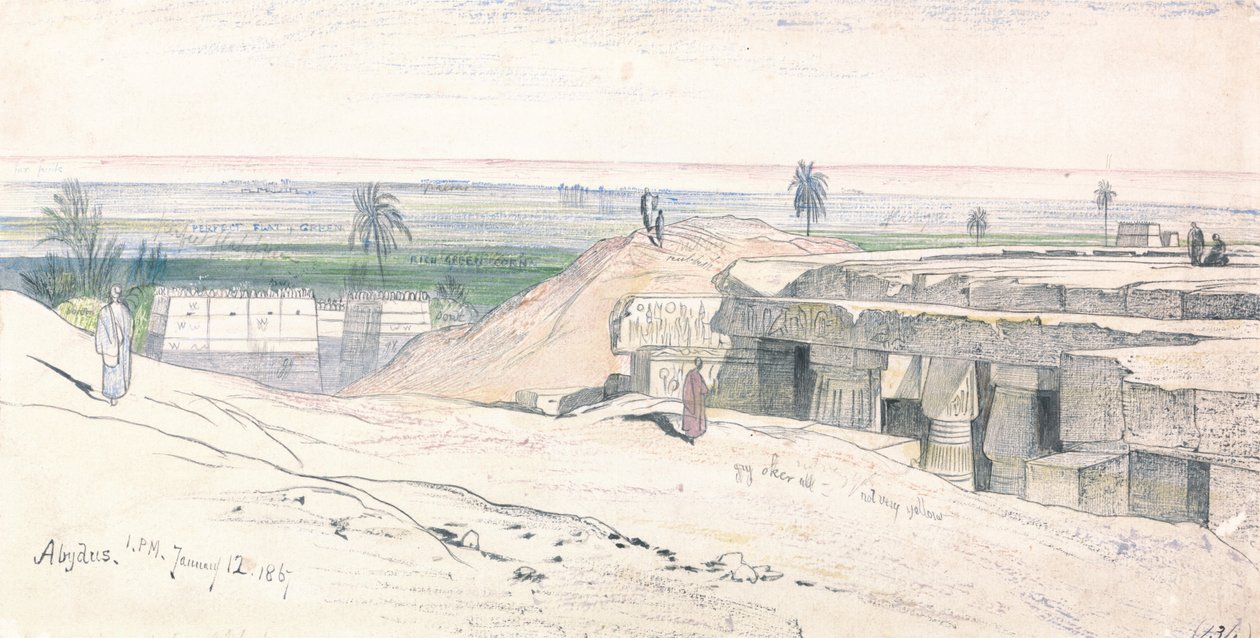 Abidos, 13:00, 12 de janeiro de 1867 (134) de Edward Lear