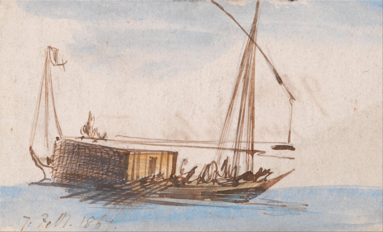 Barco no Nilo de Edward Lear