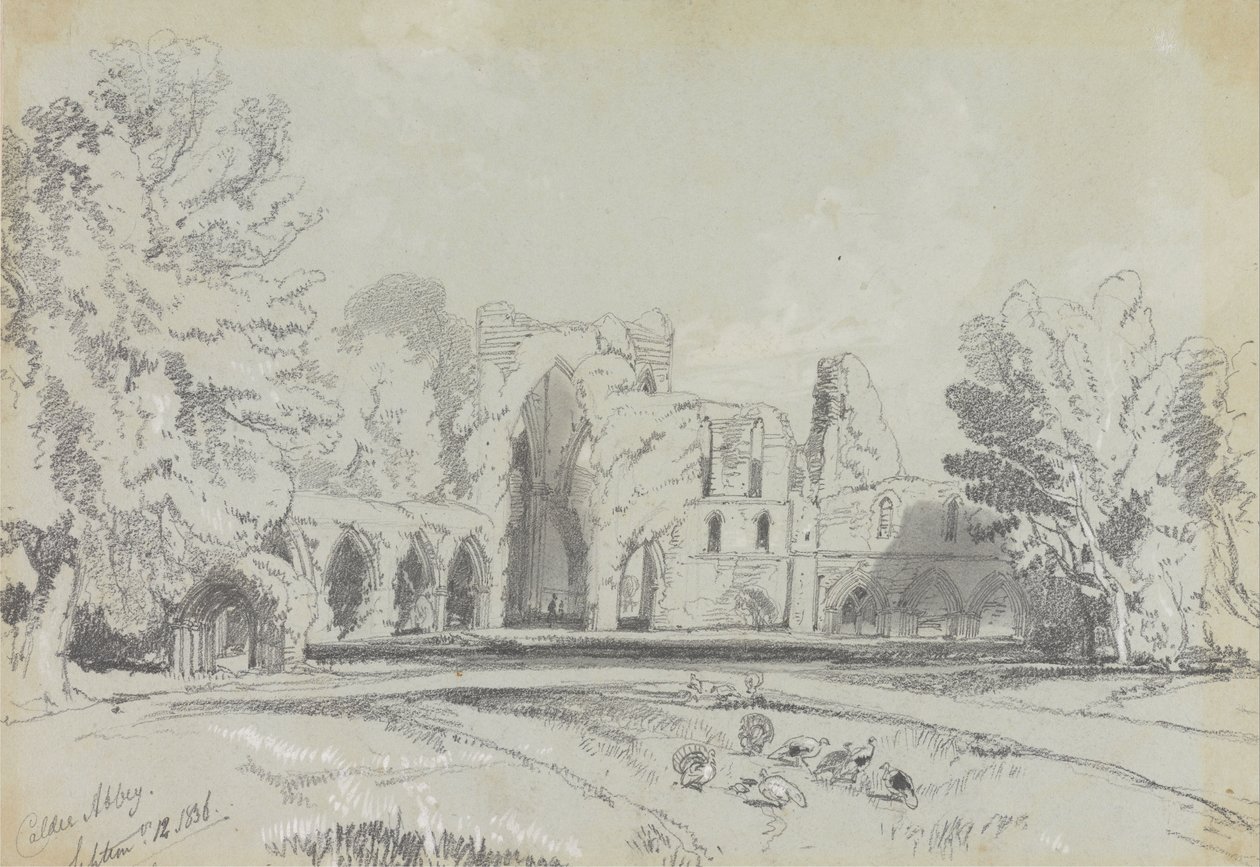 Calder Abbey, 12 de setembro de 1836 de Edward Lear