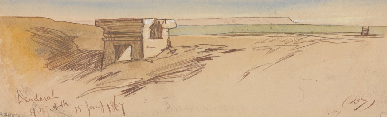 Dendera, 9-15 da manhã, 15 de janeiro de 1867 (157) de Edward Lear