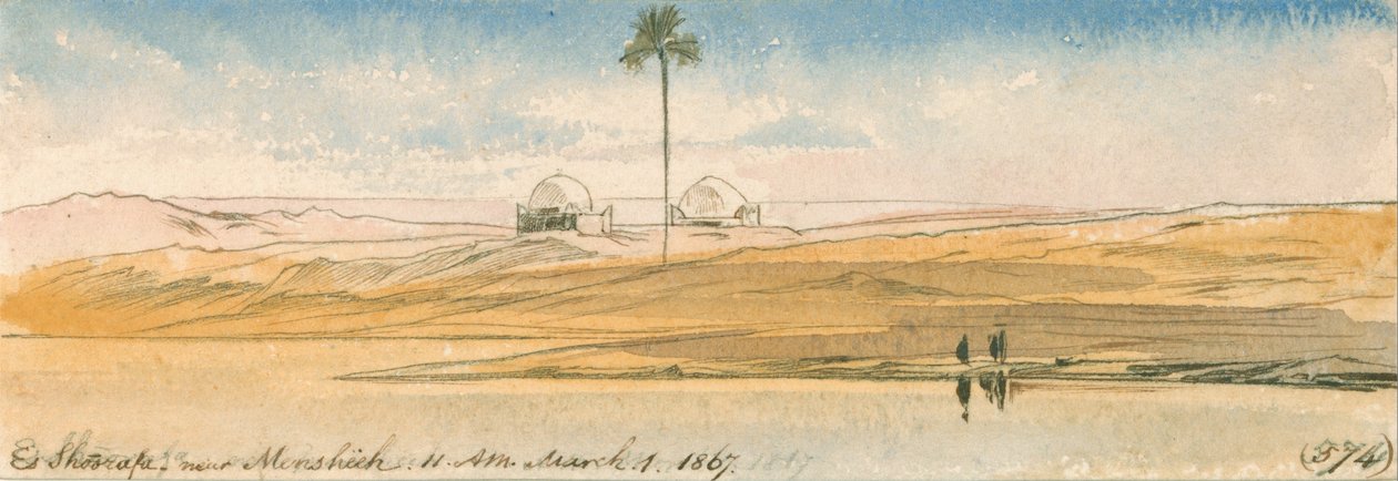 Es Shoorafa, perto de Mensheeh de Edward Lear