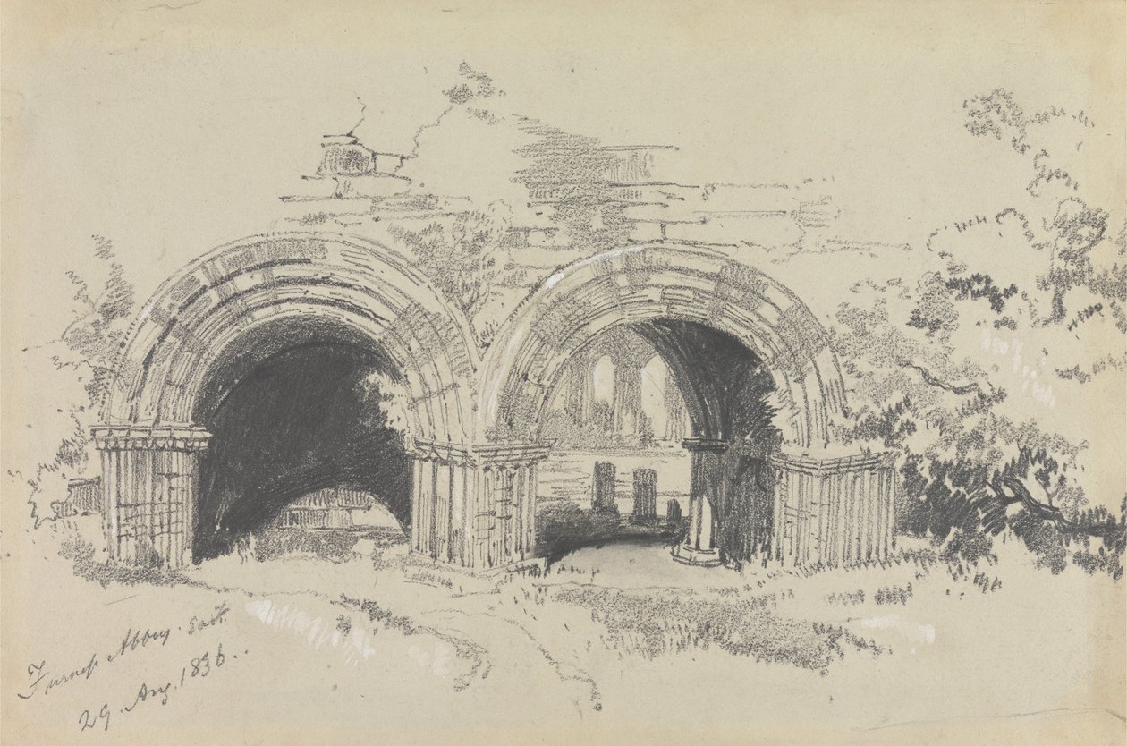 Furness Abbey East, 29 de agosto de 1836 de Edward Lear