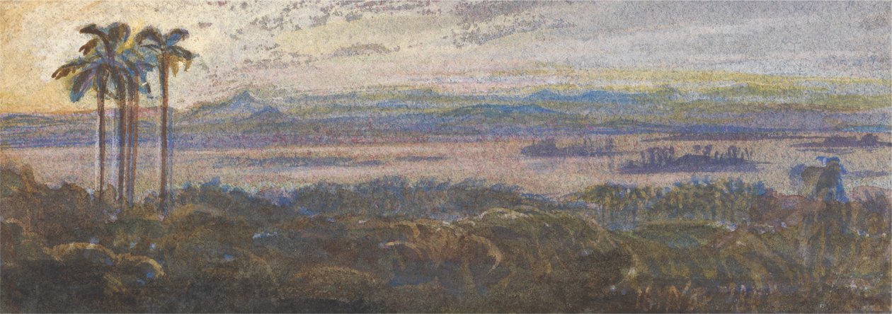 Paisagem do rio indiano de Edward Lear