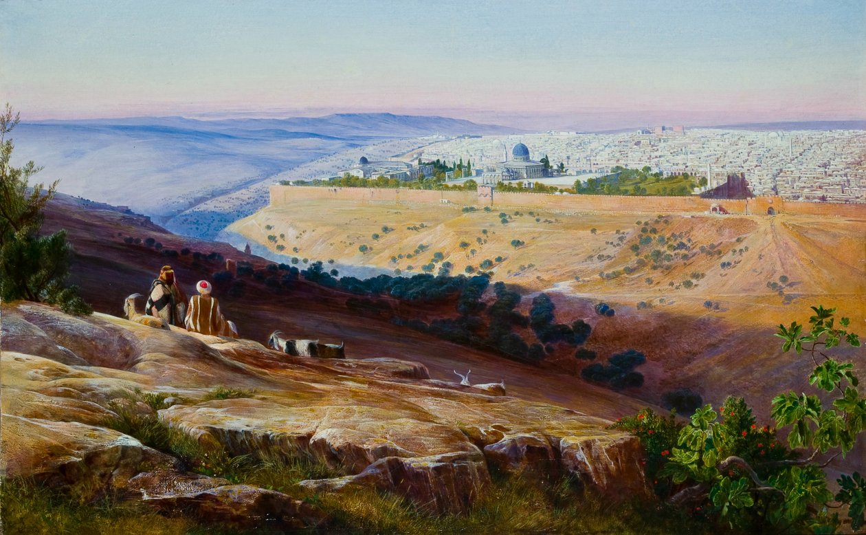 Jerusalém do Monte das Oliveiras de Edward Lear