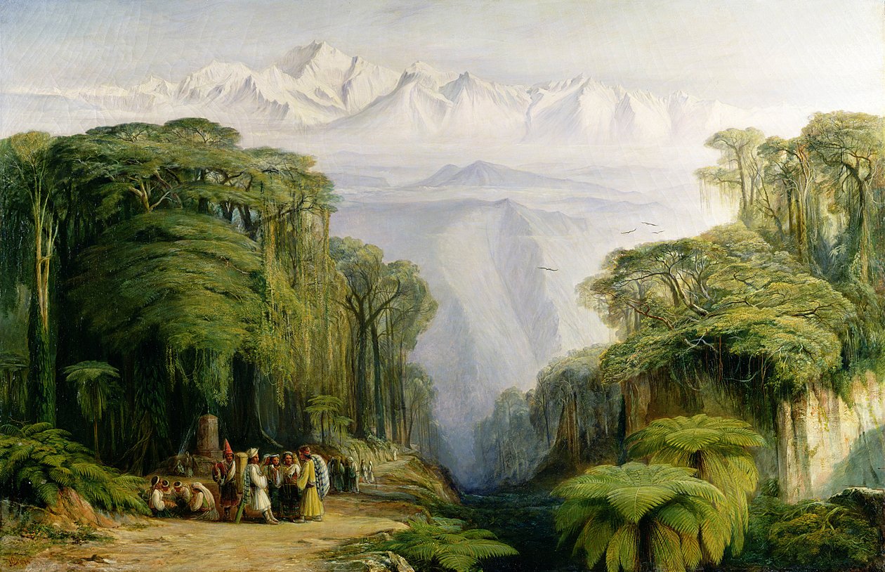 Kinchinjunga de Darjeeling, 1879 de Edward Lear