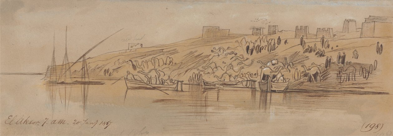 Luxor, 7h00, 20 de janeiro de 1867 (198) de Edward Lear