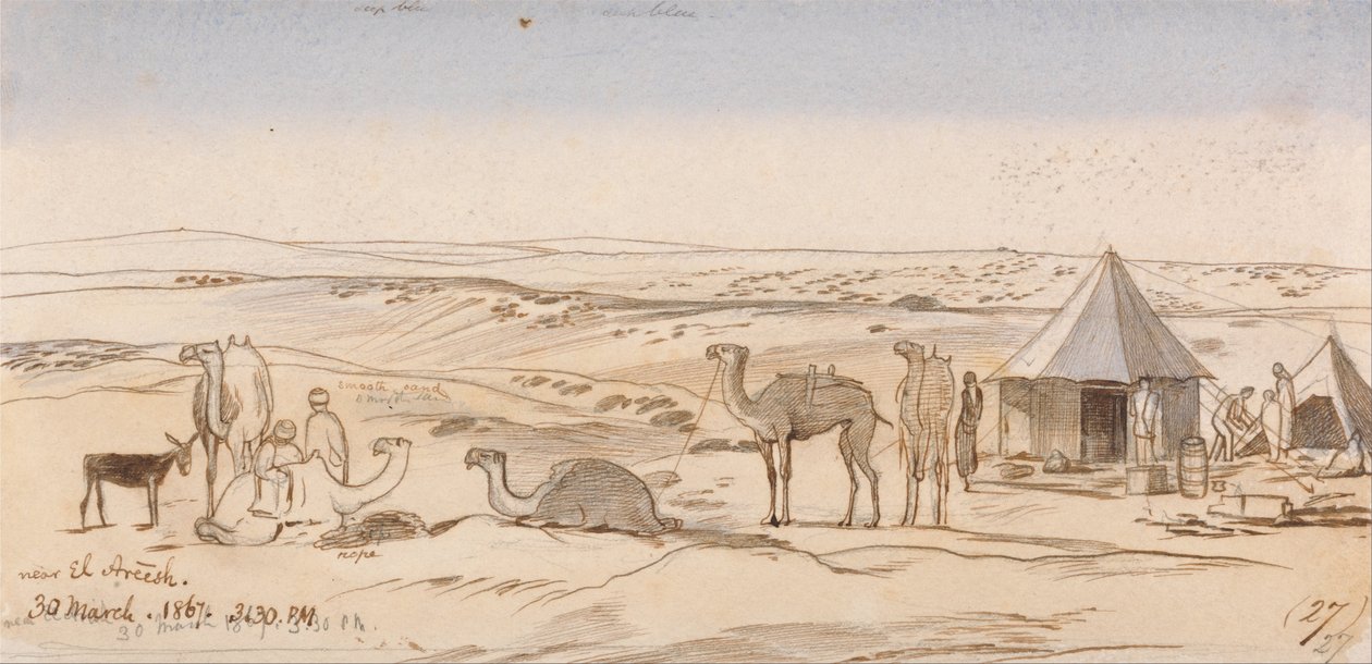 Perto de El Areesh, das 30h30 de 30 de março de 1867 (27) de Edward Lear