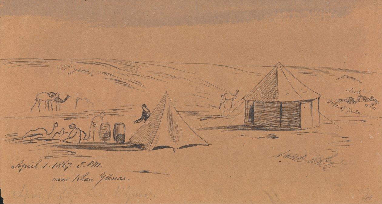 Perto de Khan Yunas de Edward Lear