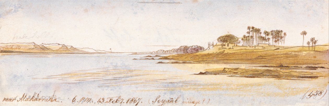 Perto de Maharraka, 6:00 da tarde, 13 de fevereiro de 1867 (458) de Edward Lear