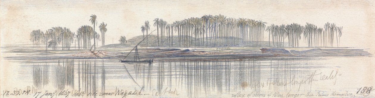 Perto de Negadeh, 12: 30h, 17 de janeiro de 1867 (188) de Edward Lear