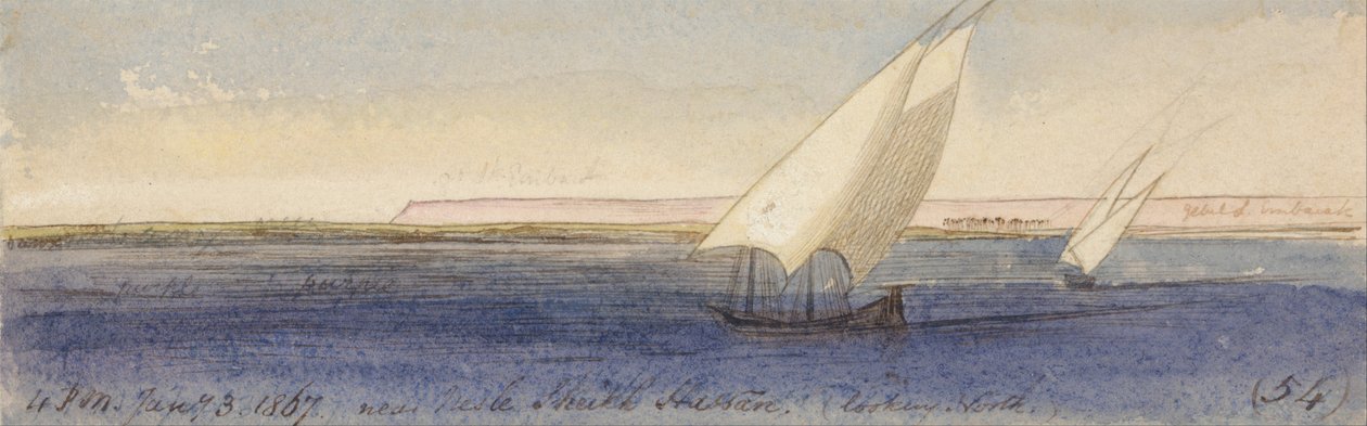 Perto de Nesle Sheikh Hassan, olhando para o sul de Edward Lear