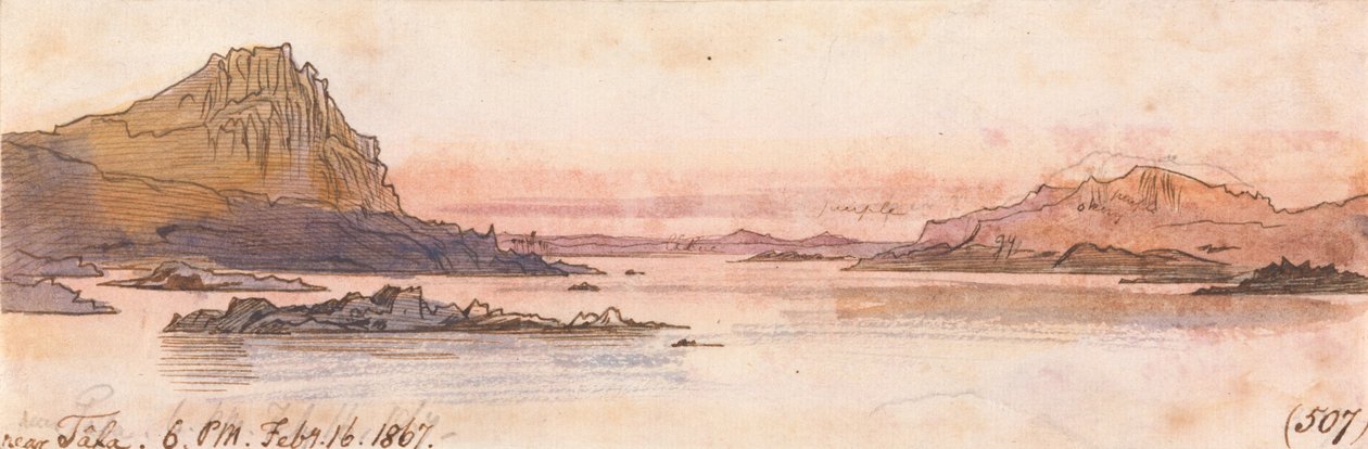 Perto de Tafa, 6:00 da tarde, 16 de fevereiro de 1867 (507) de Edward Lear