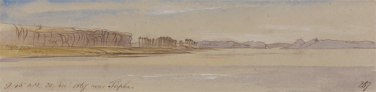 Perto de Tapha, 9-45 da manhã de 31 de janeiro de 1867 (287) de Edward Lear
