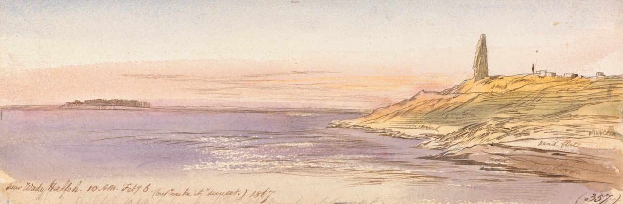 Perto de Wady Halfeh de Edward Lear