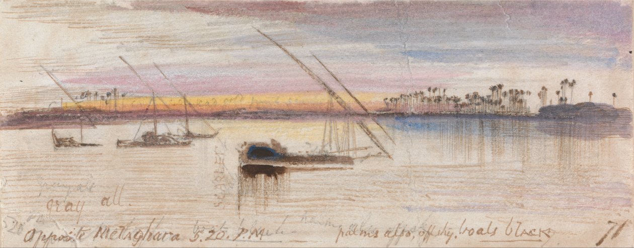Em frente a Melaghara, das 5h às 20h de Edward Lear