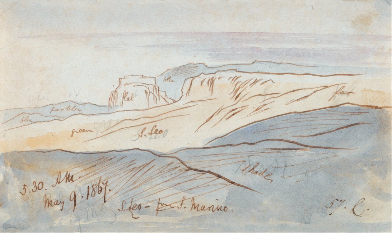 San Leo de San Marino de Edward Lear