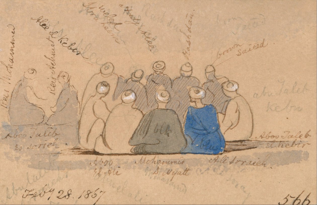 Homens sentados de Edward Lear