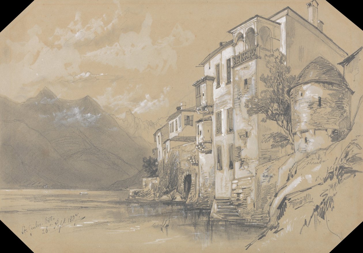 São Giulio, Orta, 26 de setembro de 1837 de Edward Lear