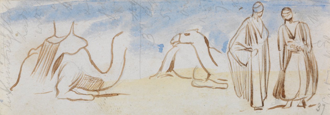 Estudos de Camelos e Homens Egípcios de Edward Lear