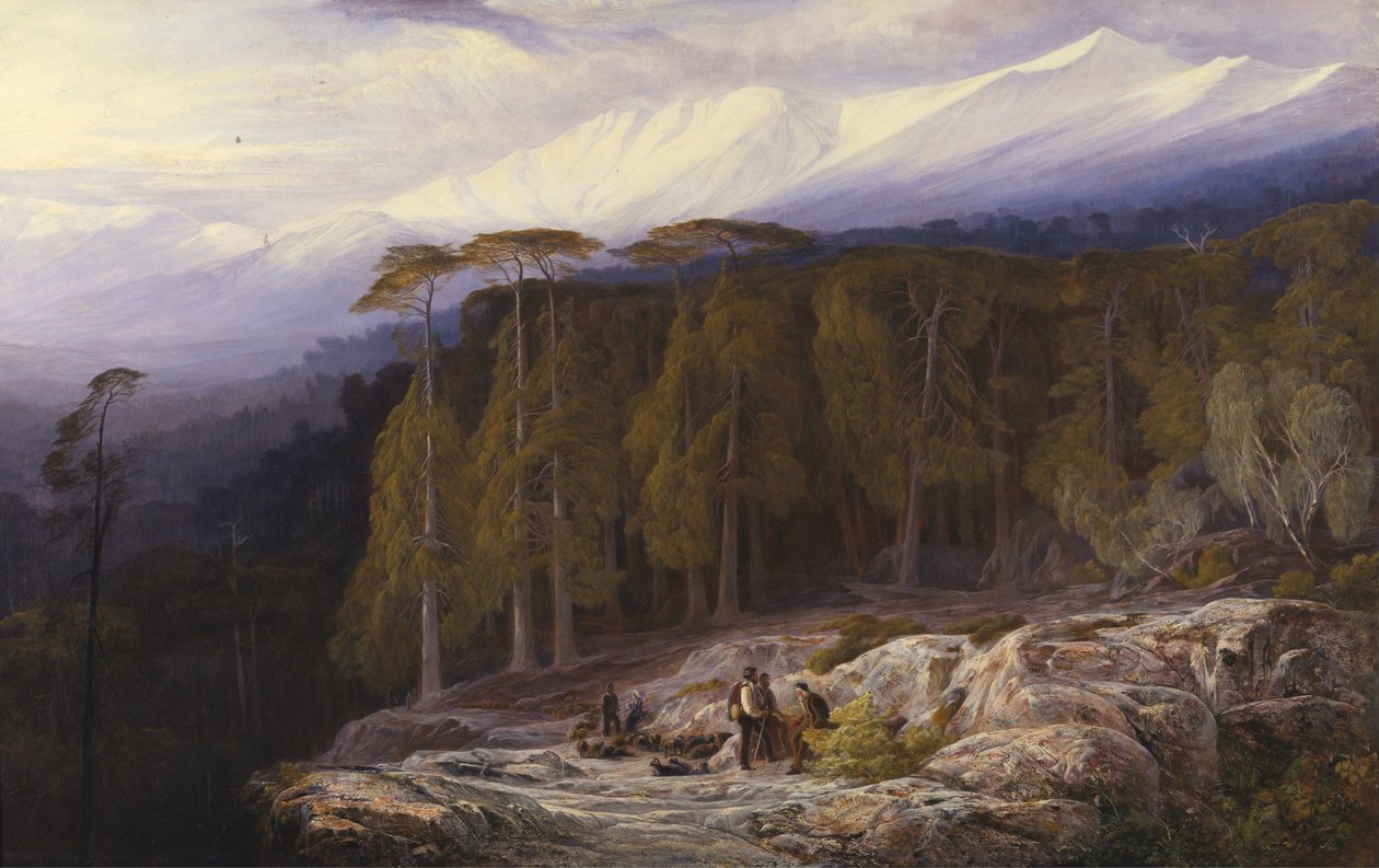A floresta de Valdoniello, Córsega de Edward Lear