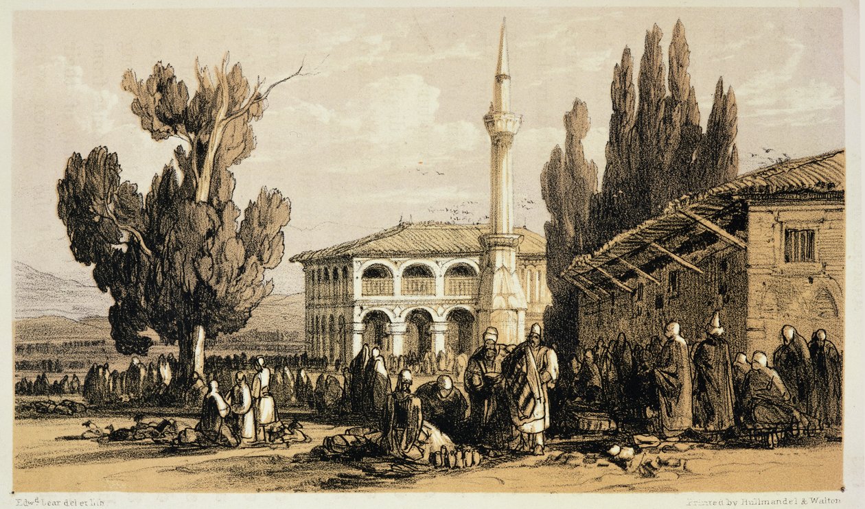 Tirana, de "Revistas de um pintor de paisagens na Albânia e na Grécia", publicado em 1851 de Edward Lear