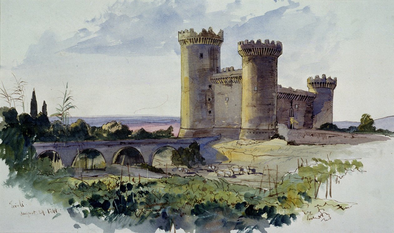 Tivoli, séc. XIX (aguarela) de Edward Lear
