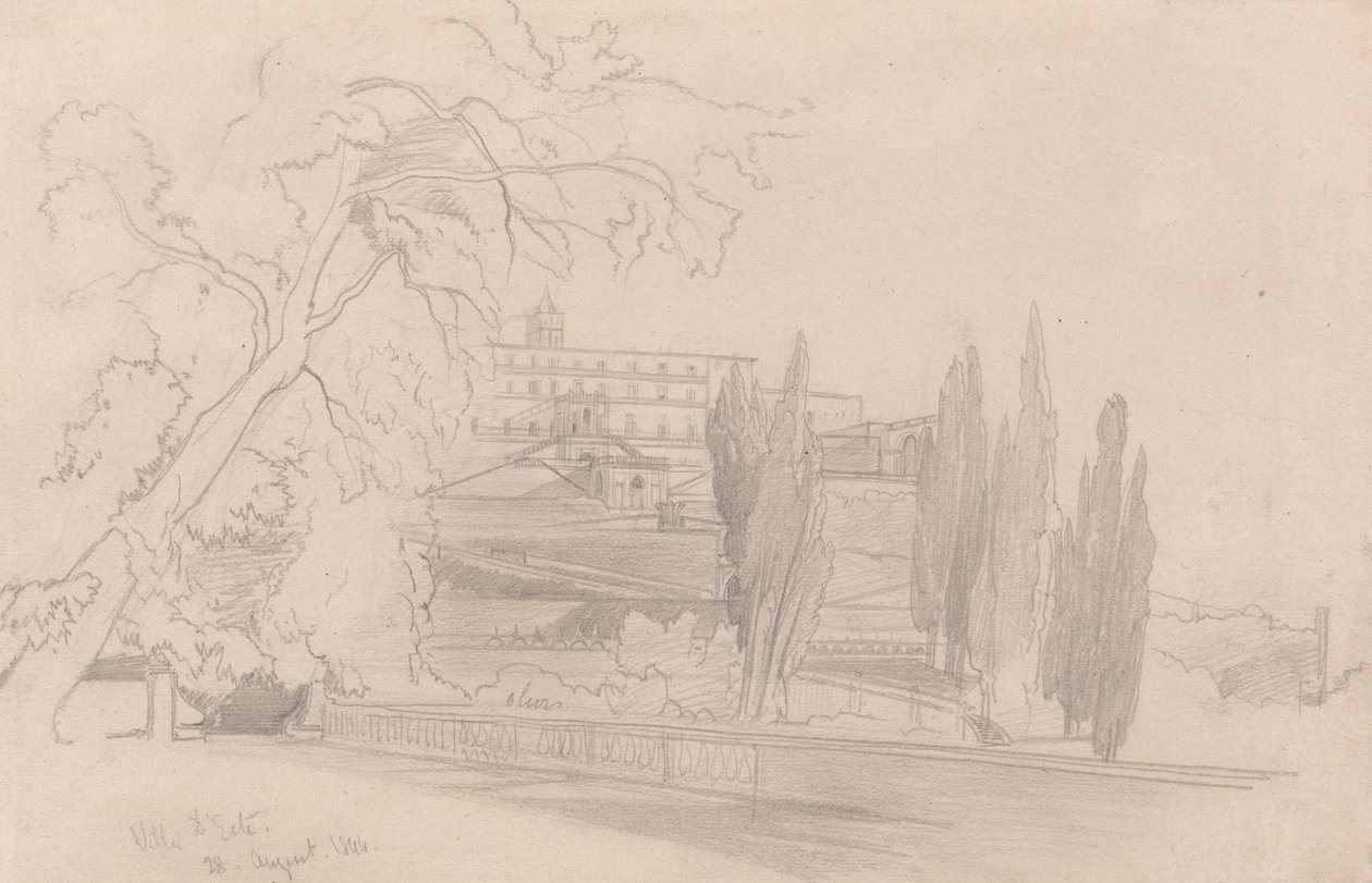 Villa dEste de Edward Lear