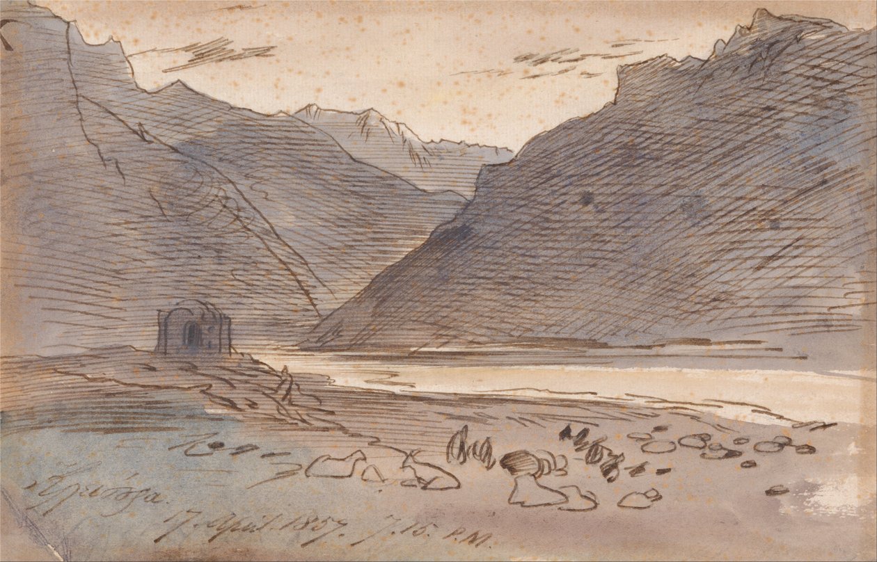 Vjose, das 19h às 17h 17 de abril de 1857 de Edward Lear