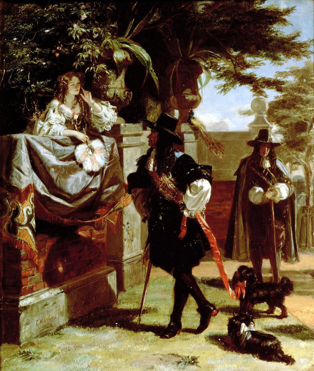 Charles II (1630-85) e Nell Gwynne (1650-87) de Edward Matthew Ward