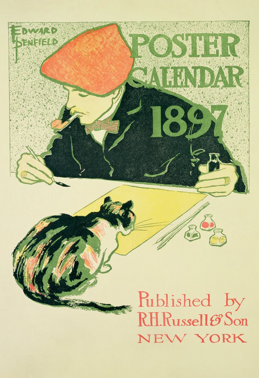 Cartaz Calendário, pub. por RH Russell e filho, 1897 de Edward Penfield
