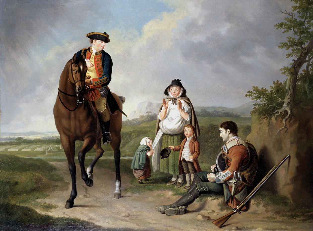 Marquês de Granby (1721-1770) aliviando um soldado doente, c.1765 de Edward Penny