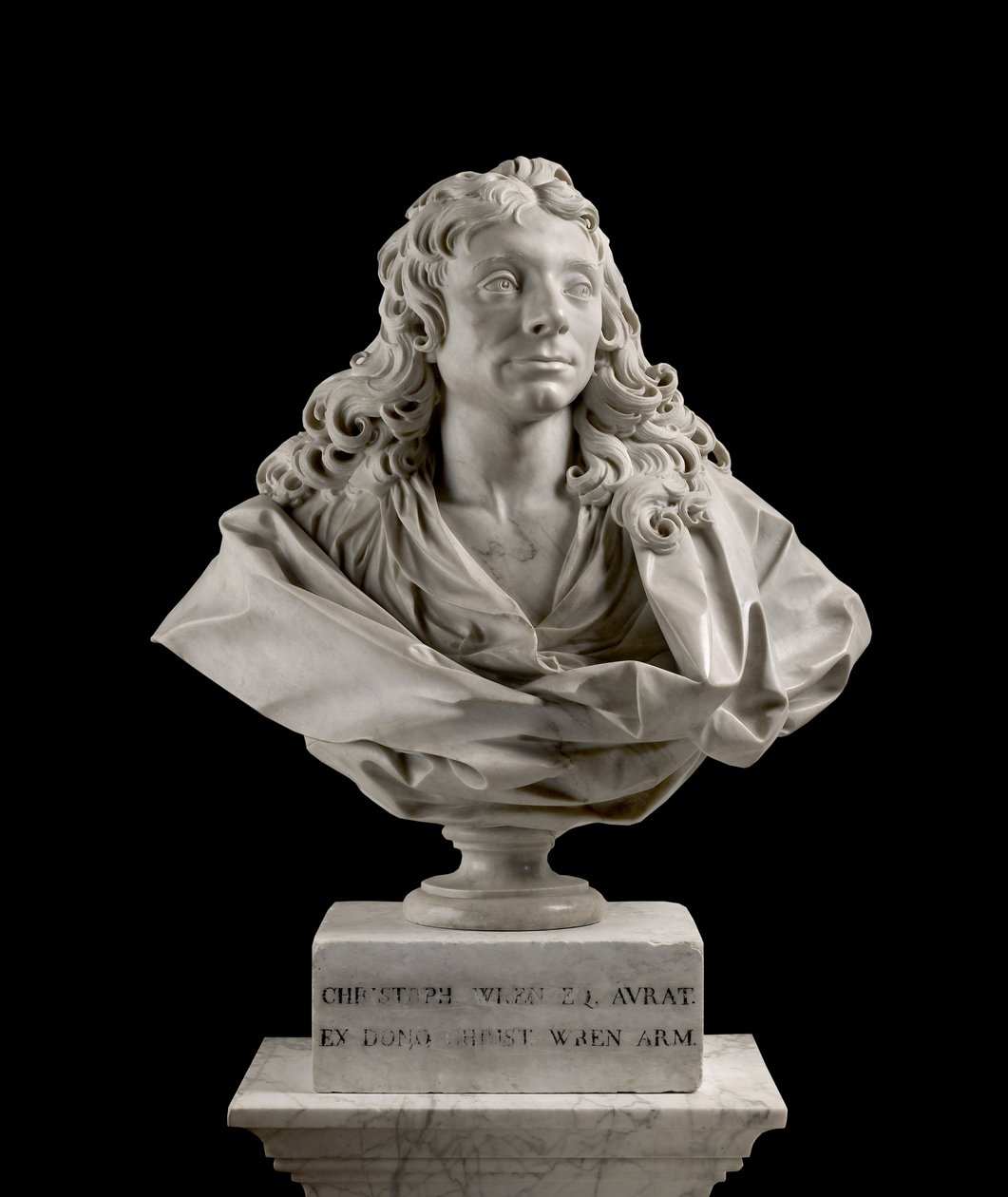 Sir Christopher Wren (1632–1723), 1673 (mármore) de Edward Pierce