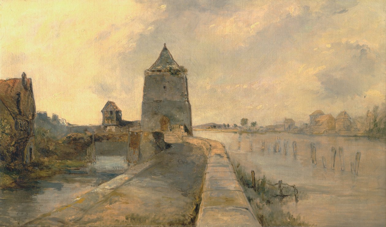 O Reno na Constança Konstanz-am-Rhein de Rev. Edward Thomas Daniell