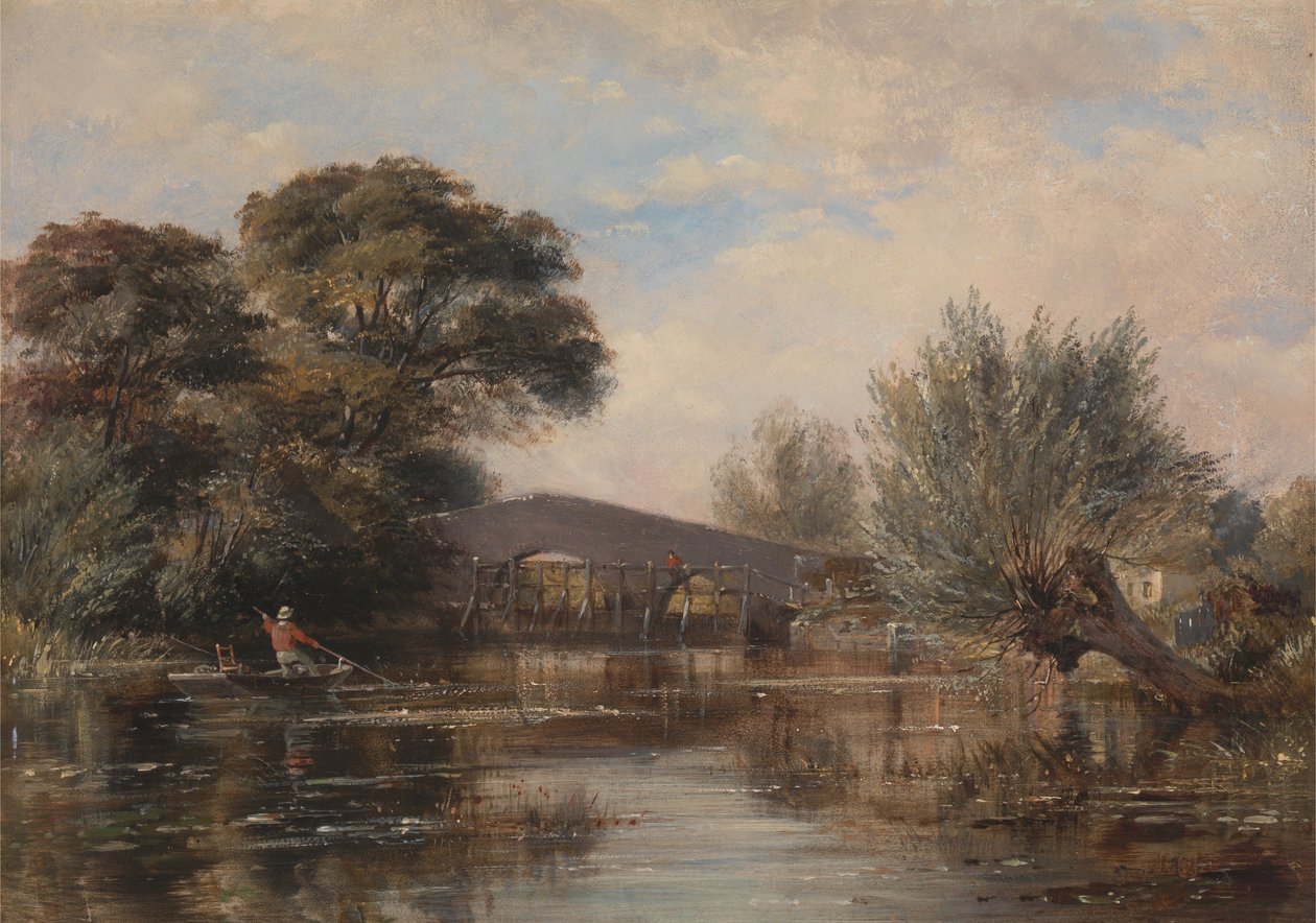 Ponte Godstow perto de Oxford de Edward William Cooke
