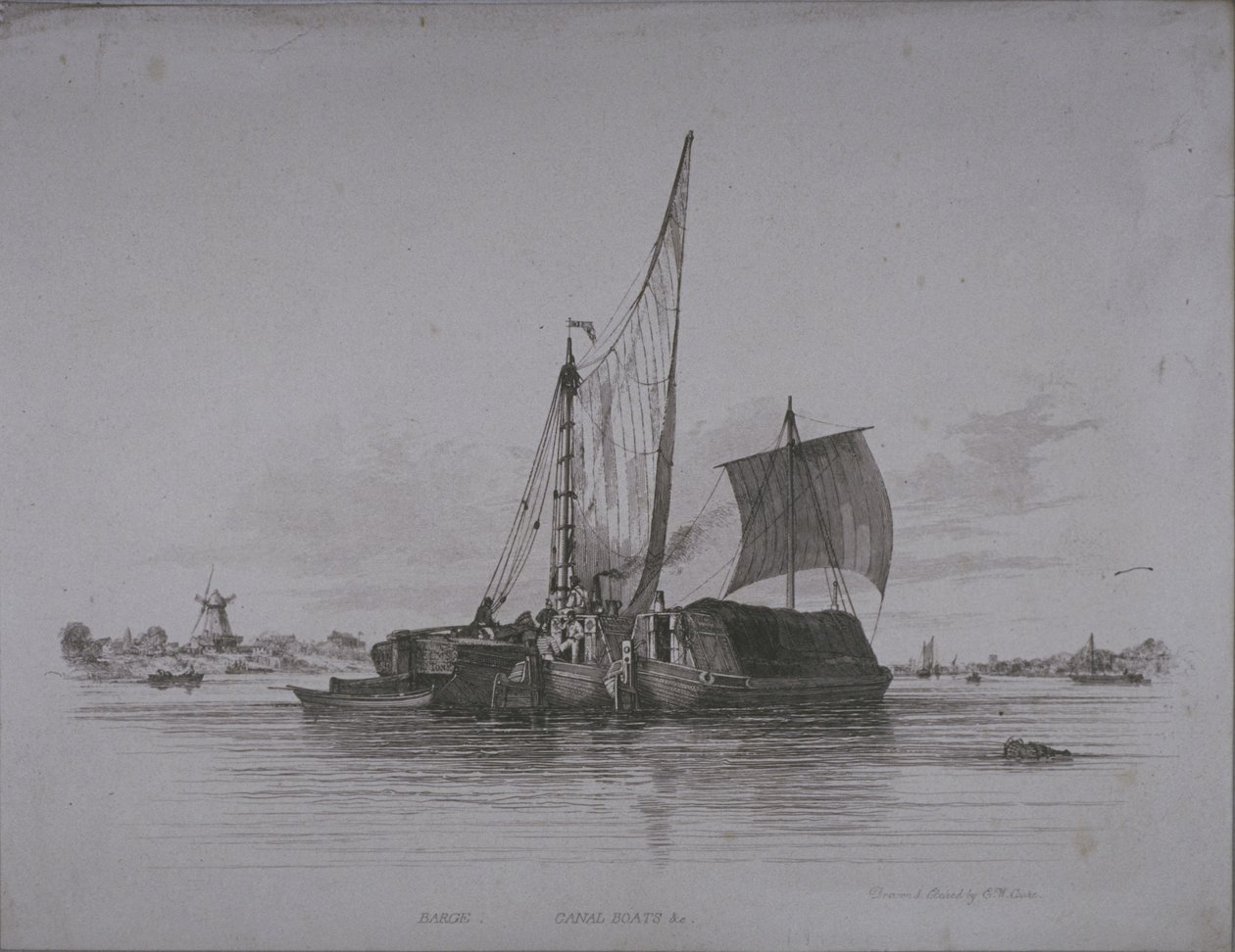 Vistas do rio Tamisa, 1829 de Edward William Cooke