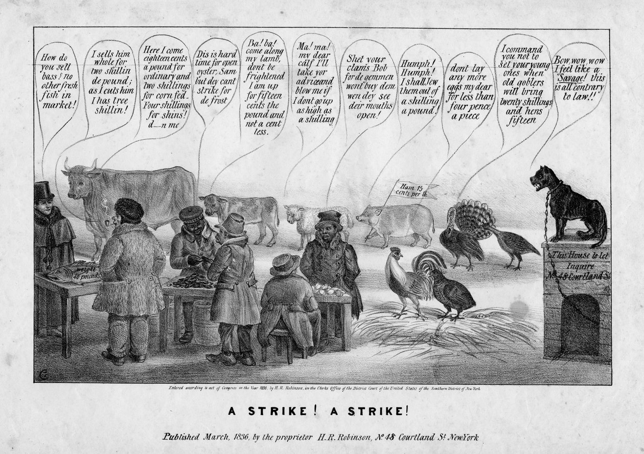 Uma greve! Uma greve !, c.1836 de Edward Williams Clay