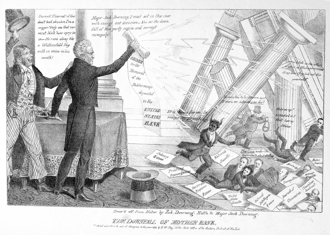 Queda do banco mãe, 1833 de Edward Williams Clay