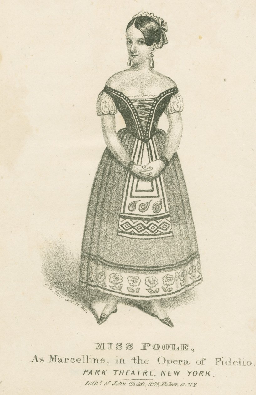 Miss Poole como Marcelino na Ópera de Fidelio, 1839 de Edward Williams Clay
