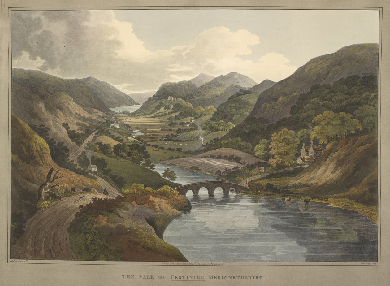 Mapas K, Top 47. 70b Vale of Ffestiniog, Merionethshire de Edward (after) Goodwin