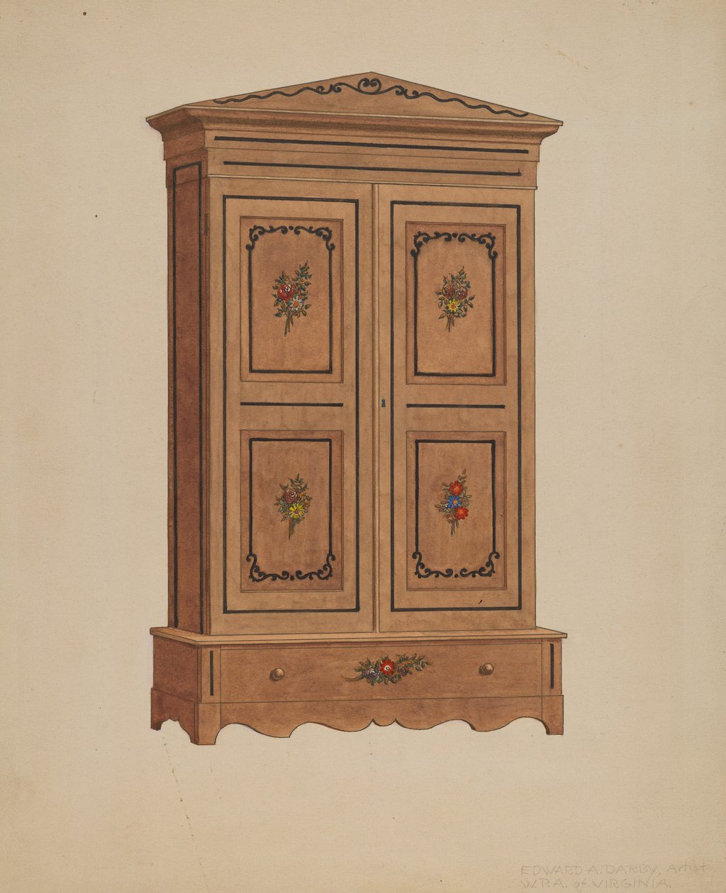 Guarda-roupa Pintado de Edward A. Darby