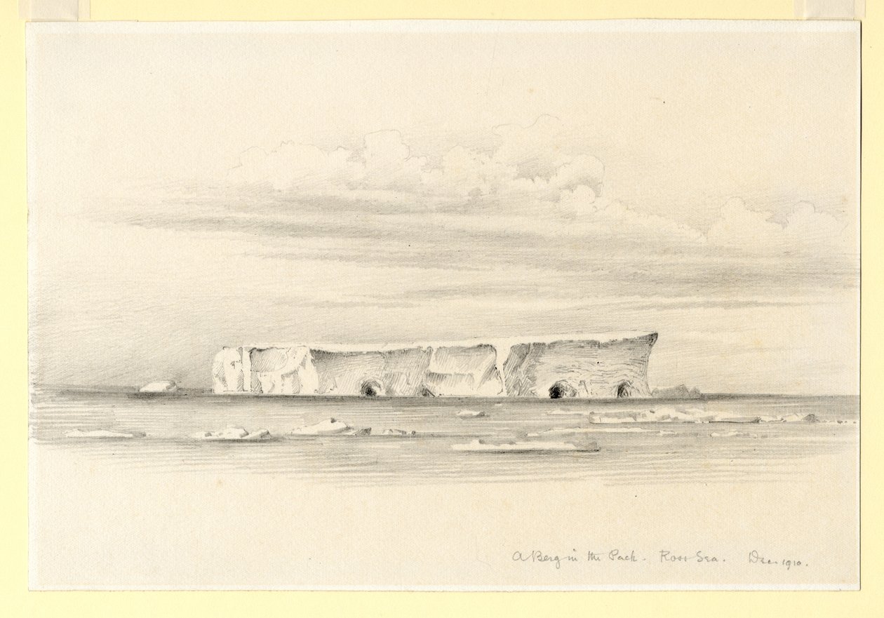 Um Berg no Pack, Ross Sea, 1910 de Edward Adrian Wilson
