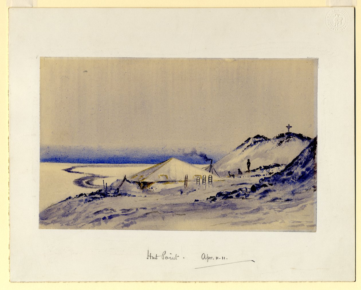 Ponto da cabana, 1911 (wc no papel) de Edward Adrian Wilson